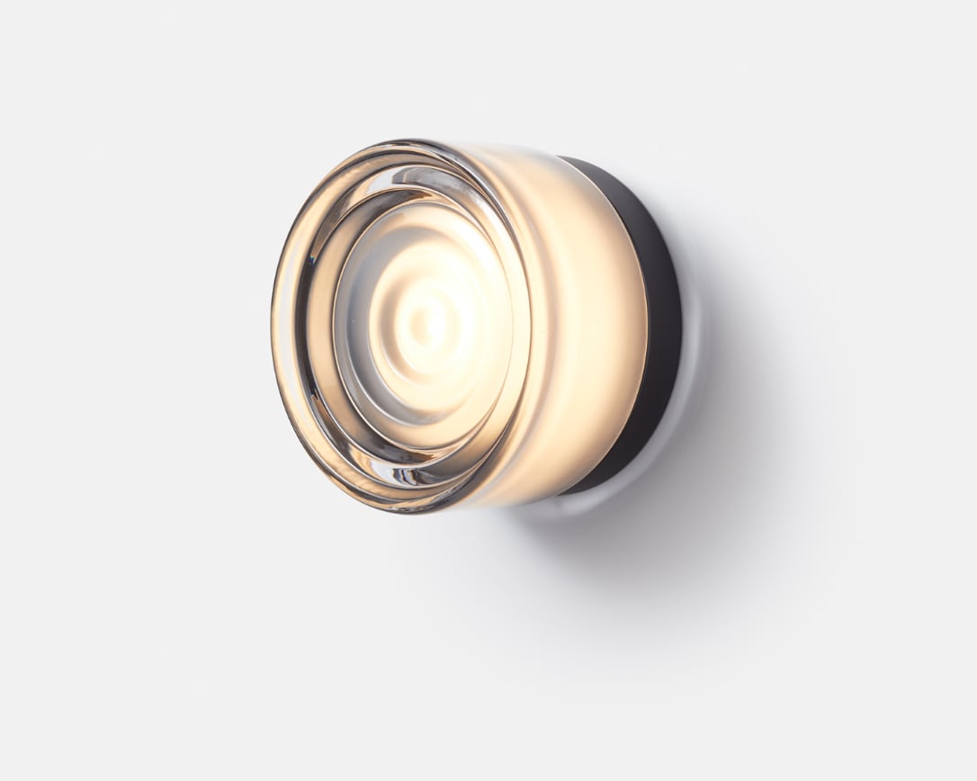 Versatile Glass Sconce for Wall or Ceiling Installation