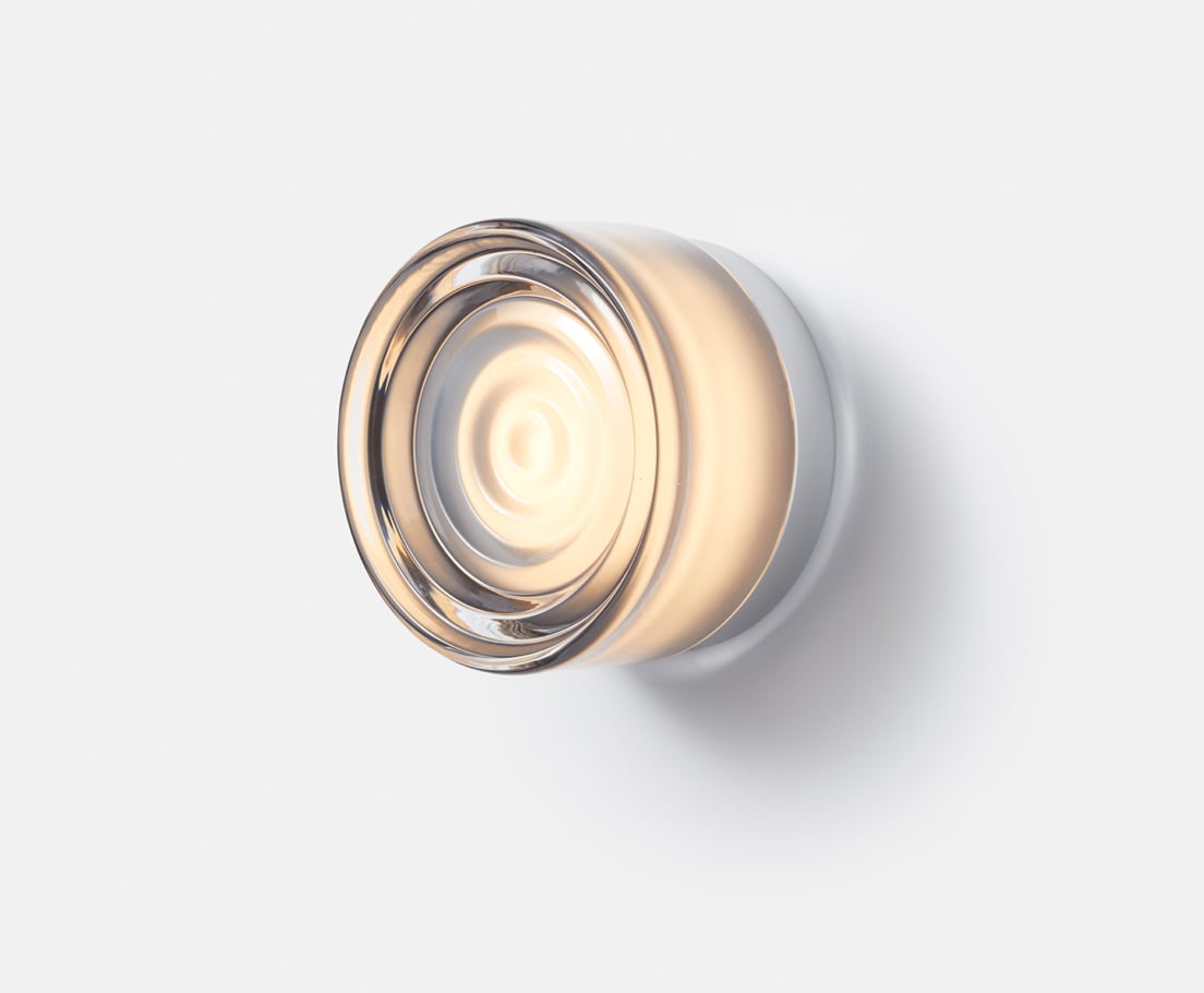 Versatile Glass Sconce for Wall or Ceiling Installation