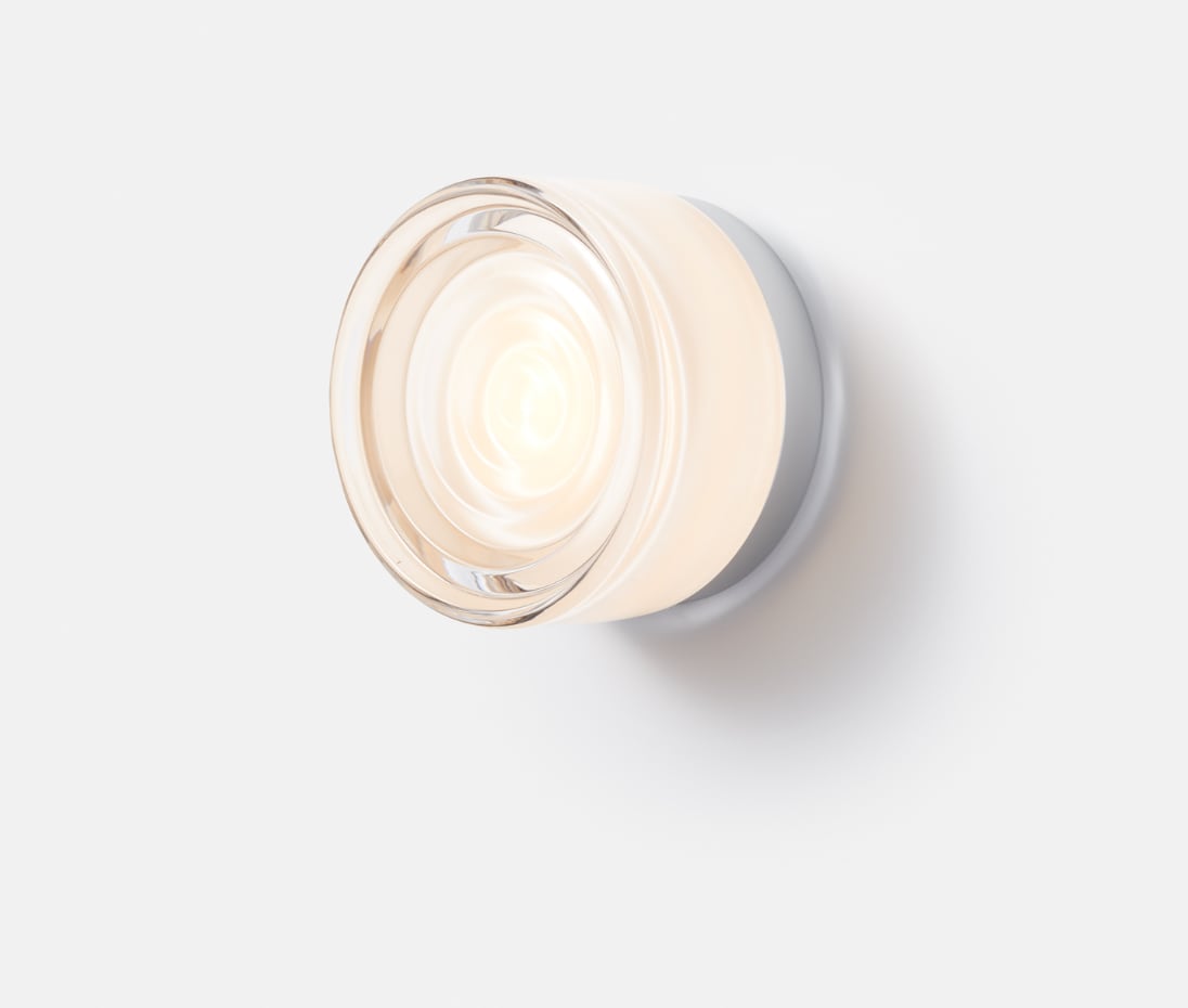 Versatile Glass Sconce for Wall or Ceiling Installation